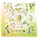 Hermès Carré 90 "OMBRELLES ET PARAPLUIES" 100% Silk Scarf in Yellow