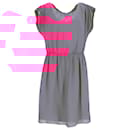  Michael Kors Ruched Sleeve Mini Dress in Pink Silk