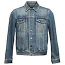  Saint Laurent Washed Jacket in Blue Cotton Denim