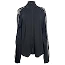 Valentino Garavani Logo-Tape Track Jacket in Black Viscose