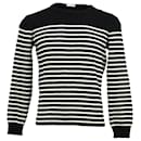  Saint Laurent Striped Sweater in Black and White Wool