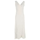 Rixo V-Neck Sleeveless Maxi Dress in  White Linen - Autre Marque