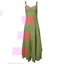 Charo Ruiz V-Neck Long Dress in Coral Cotton - Autre Marque