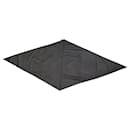 NEUF CHALE HERMES LOSANGE ETOLE EN CUIR DE CERF GRAINE NOIR LEATHER SHAWL - Hermès
