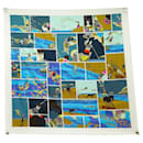 FOULARD HERMES SOIE LIBRE VIRGINIE JAMIN CARRE 90 EN SOIE MULTICOLORE SCARF - Hermès