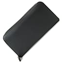 Prada Round Long Wallet in Black Leather