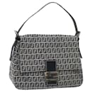 FENDI Zucchino Canvas Mamma Baguette Shoulder Bag Navy Auth 113562 - Fendi