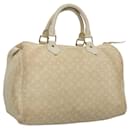 LOUIS VUITTON Monogram Mini Lin Speedy 30 Bag White Dunne M95319 LV Auth 115406 - Louis Vuitton