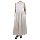 White tie-back midi dress - size UK 8 - Autre Marque