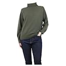 Khaki roll-neck wool jumper - size M - Autre Marque