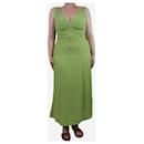 Green glitter star printed midi dress - size UK 12 - Autre Marque