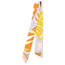 Hermès Orange Jeu de Soie Silk Twilly Scarf