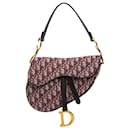 Dior Red Oblique Canvas Saddle Bag