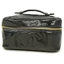 Chanel Black Patent Leather Vanity Bag