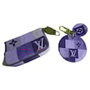 Louis Vuitton, Accessories Pouch Set and Keychain / Bag Charm Monogram Denim Blue