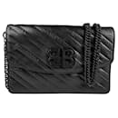 Balenciaga Black Leather Chain Shoulder Wallet