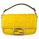 Fendi Mini Baguette Leather Handbag