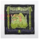 Hermès Carré 90 "L ATLANTIDE" 100% Silk Scarf in Black