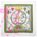Hermès Carré 90 "VIVE LE VENT" 100% Silk Scarf in Red