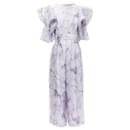 Costerellos floral ruffled butterfly sleeve belted jumpsuit - Autre Marque