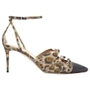 Aquazzurra leopard trio bow ankle strap toe cap high heel pump - Aquazzura