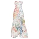 Monique Lhuillier Runway scribble print lace lace strapless midi dress - Autre Marque