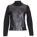 Alexander Wang merino wool blend leather front bomber jacket - Autre Marque
