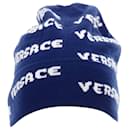 Versace wool logo monogram beanie hat