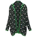 Gucci GG Monogram Alpaca Wool Trim Knit Coat