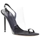 Alexander Wang clear PVC strappy slingback mule sandal - Autre Marque