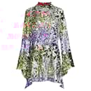 Halpern Flip Sequin multicolor flare drape hem mini dress - Autre Marque