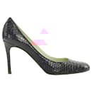 Christian Louboutin Miss Gena glossy leather round toe pumps