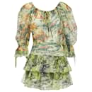 Alice McCall Strange Dreams print billow sleeve tie playsuit - Autre Marque