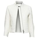 Dior Runway cream goat leather CD bee quilted biker jacket