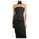 Black ribbed halterneck top - size UK 6 - Autre Marque