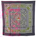 Hermès Purple Qalamdan Silk Scarf