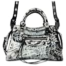 Balenciaga Black Lambskin Motocross Graffiti Neo Cagole XS
