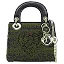 Dior Black Mini Smooth Calfskin Embroidered Heart Playing Cards Lady Dior