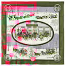 Hermès Red Bull & Mouth Western Coach Office Silk Scarf