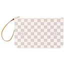 Louis Vuitton White Damier Azur Neverfull Pouch