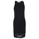 Michael Kors Knitted Halter Neck Mini Dress in Black Viscose
