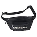 Balenciaga Logo Explorer Belt Bag in Black Nylon