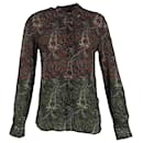  Saint Laurent Paisley Printed Shirt in Brown Viscose