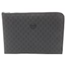 Gucci GG Supreme Document Clutch Bag Black