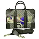  Gucci GG Monogram Patch Details Duffle Bag in Multicolor Canvas