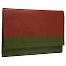LOUIS VUITTON Epi Pochette Amberop Clutch Bag Brown LV Auth BA090 - Louis Vuitton