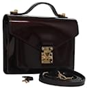 LOUIS VUITTON Vernis Monceau BB Hand Bag 2way Amarante M91580 LV Auth 115702 - Louis Vuitton