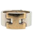 Bague Hercule en or jaune 18K et argent sterling Hermès