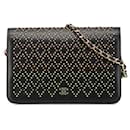 Chanel Black CC Studded Lambskin Wallet on Chain