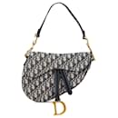 Dior Blue Oblique Canvas Saddle Bag